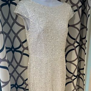 Shimmery white BHLDN wedding/ elopement dress, never worn